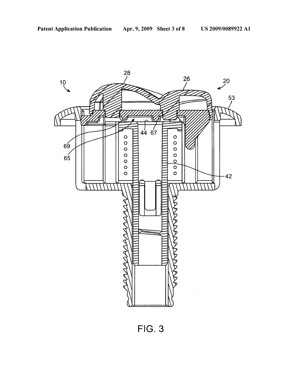 Dual flush button assembly - diagram, schematic, and image 04