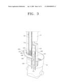 Upright vacuum cleaner having suction path diverting valve diagram and image