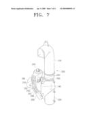 Upright vacuum cleaner having suction path diverting valve diagram and image