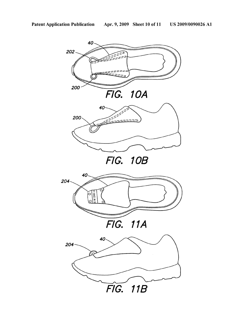 Footwear with pivoting tongue - diagram, schematic, and image 11