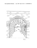 Railway arch linings and mezzanine floors diagram and image