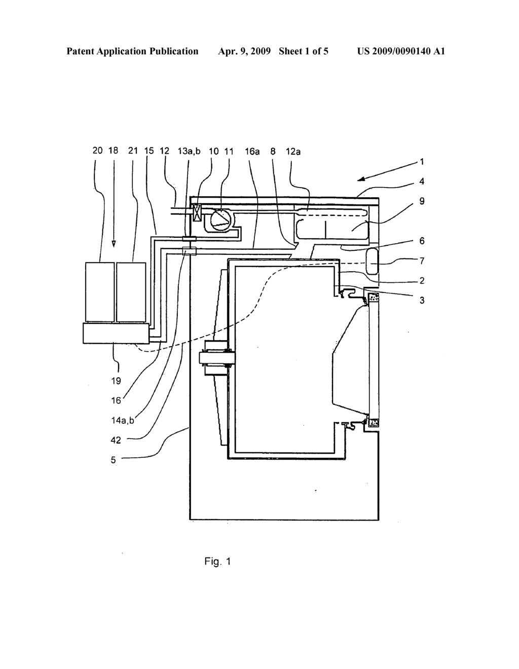 DISPENSING SYSTEM FOR POWDERED TREATING AGENT FOR USE IN A WASHING MACHINE - diagram, schematic, and image 02