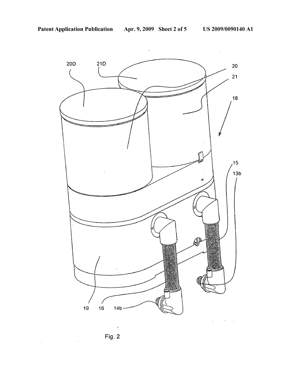 DISPENSING SYSTEM FOR POWDERED TREATING AGENT FOR USE IN A WASHING MACHINE - diagram, schematic, and image 03