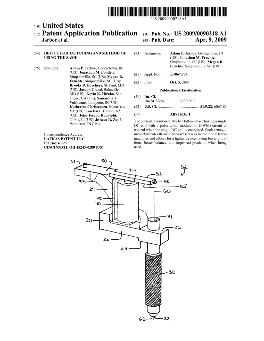Device for Tattooing and Method of Using the Same - diagram, schematic, and image 01