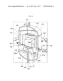 APPARATUS FOR MANUFACTURING POLY CRYSTALINE SILICON INGOT FOR SOLAR BATTERY HAVING DOOR OPEN/CLOSE DEVICE USING HINGE diagram and image