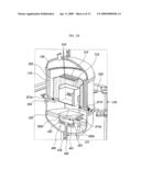 APPARATUS FOR MANUFACTURING POLY CRYSTALINE SILICON INGOT FOR SOLAR BATTERY HAVING DOOR OPEN/CLOSE DEVICE USING HINGE diagram and image