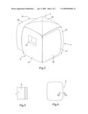 TENT COMPRISING A FLEXIBLE FABRIC AND A FRAME, AND ASSEMBLY COMPRISING IT diagram and image