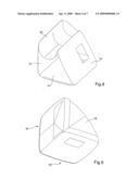 TENT COMPRISING A FLEXIBLE FABRIC AND A FRAME, AND ASSEMBLY COMPRISING IT diagram and image