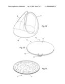 TENT COMPRISING A FLEXIBLE FABRIC AND A FRAME, AND ASSEMBLY COMPRISING IT diagram and image