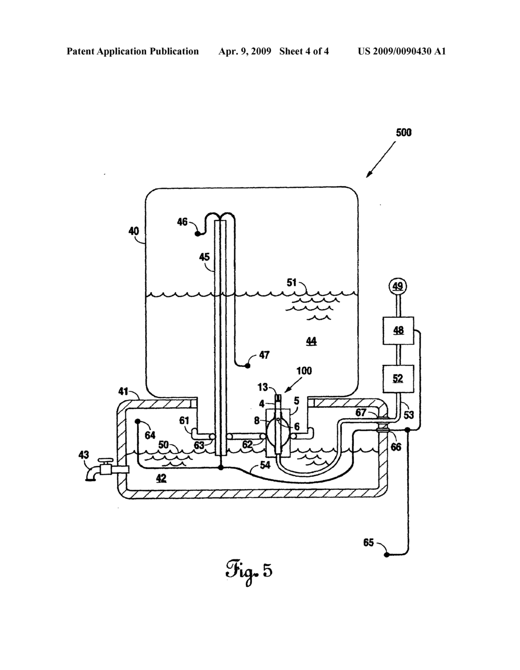 Apparatus and method for controlling the filling and emptying of a fluid container - diagram, schematic, and image 05