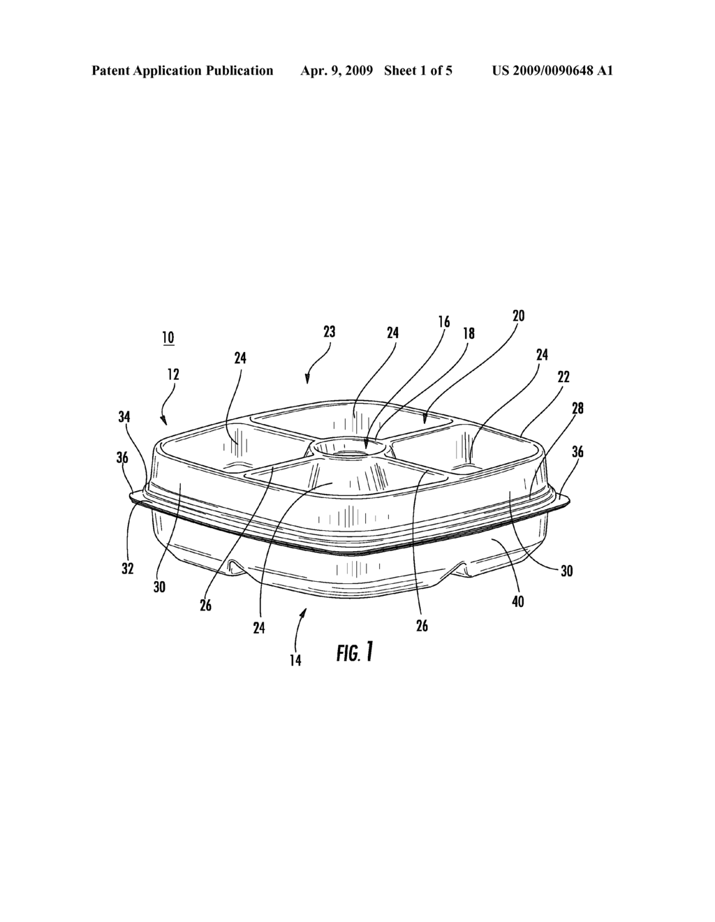 FOOD SERVING TRAY ASSEMBLY HAVING DISPOSAL OPENING WITH DEEP SERVING WELLS - diagram, schematic, and image 02