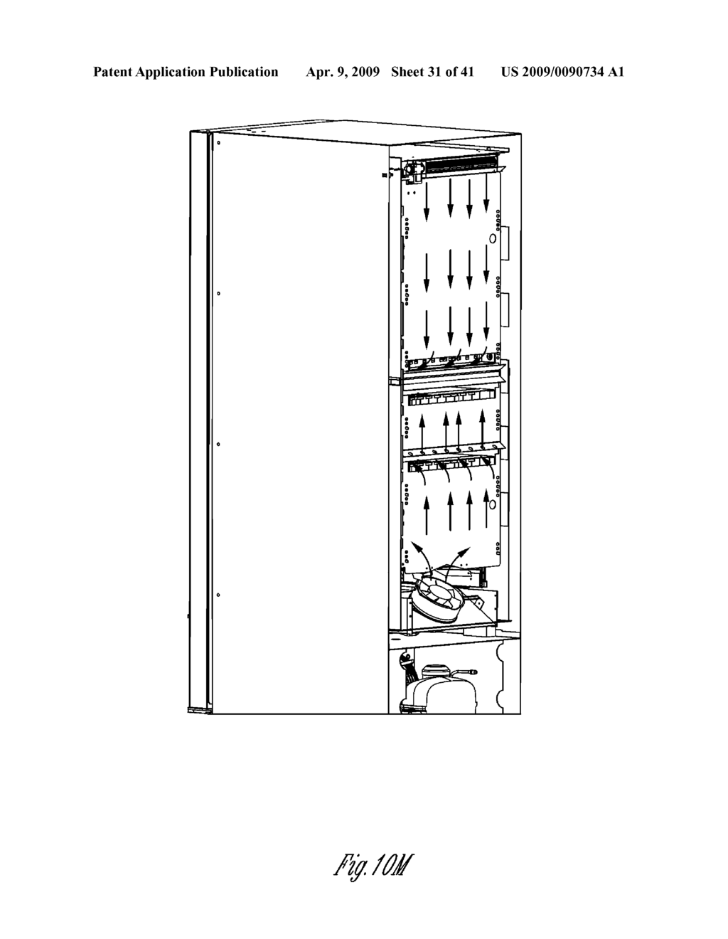 APPARATUS AND METHOD FOR SINGLE OR MULTIPLE TEMPERATURE ZONE(S) IN REFRIGERATED VENDING MACHINE - diagram, schematic, and image 32