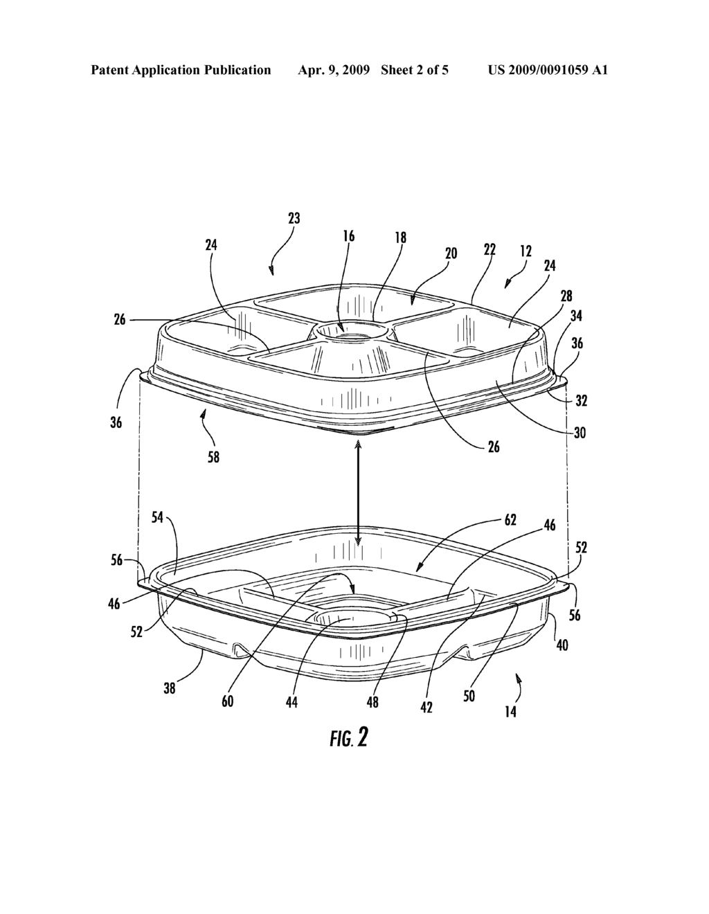 MAKING FOOD SERVING TRAY ASSEMBLY HAVING DISPOSAL OPENING WITH DEEP SERVING WELLS - diagram, schematic, and image 03