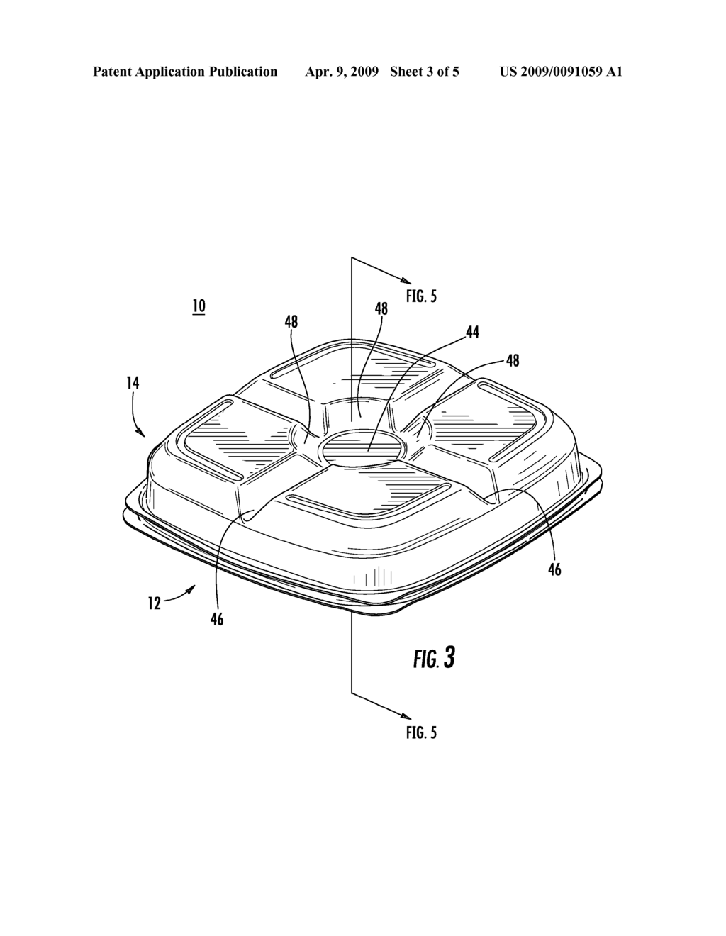 MAKING FOOD SERVING TRAY ASSEMBLY HAVING DISPOSAL OPENING WITH DEEP SERVING WELLS - diagram, schematic, and image 04