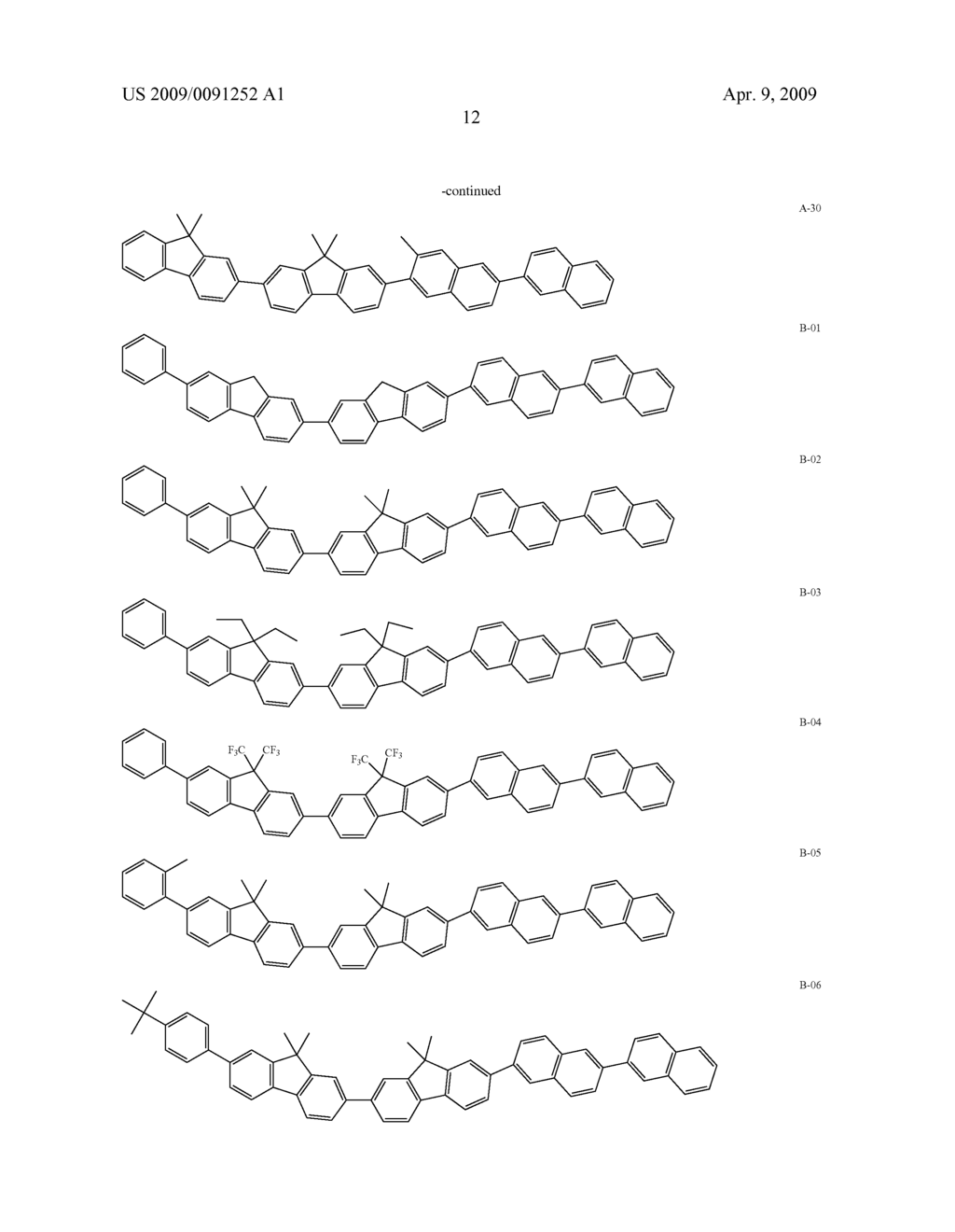 BINAPHTHYL COMPOUND AND ORGANIC LIGHT EMITTING ELEMENT USING THE SAME - diagram, schematic, and image 18