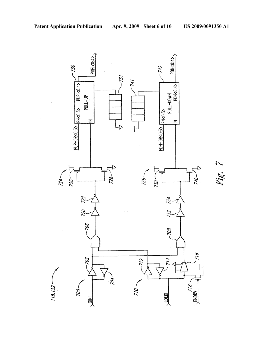 METHOD AND CIRCUIT FOR OFF CHIP DRIVER CONTROL, AND MEMORY DEVICE USING SAME - diagram, schematic, and image 07