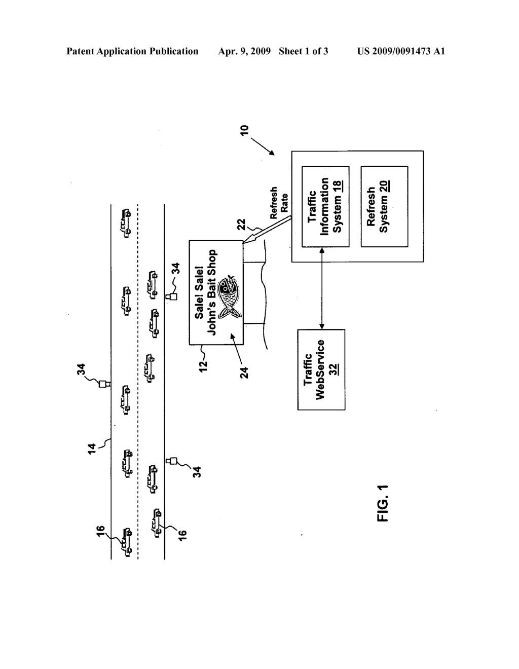 DETERMINING BILLBOARD REFRESH RATE BASED ON TRAFFIC FLOW - diagram, schematic, and image 02