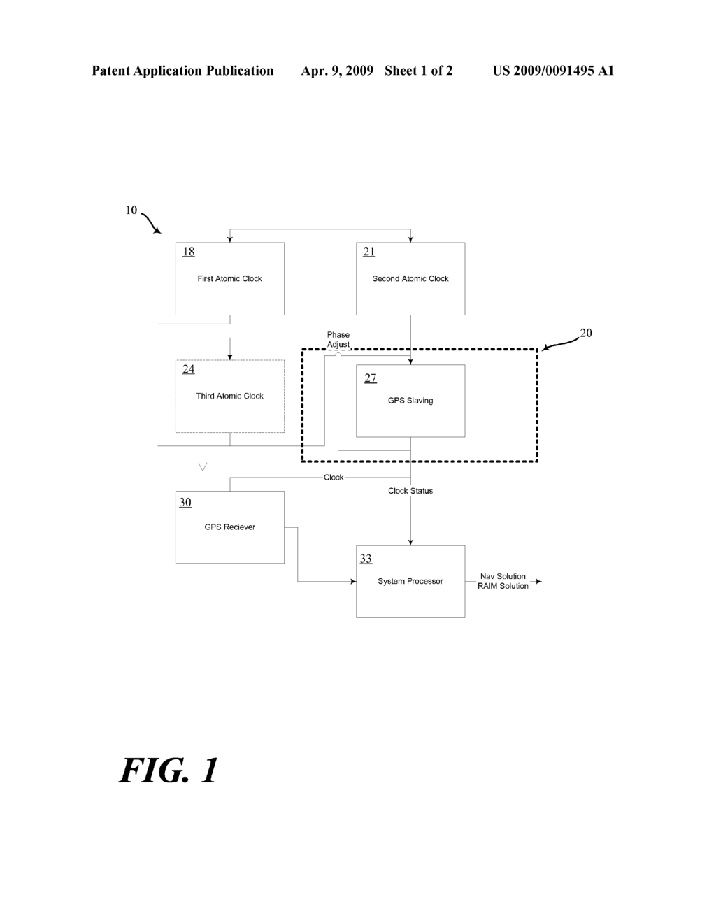 GPS RECEIVER RAIM WITH SLAVED PRECISION CLOCK - diagram, schematic, and image 02