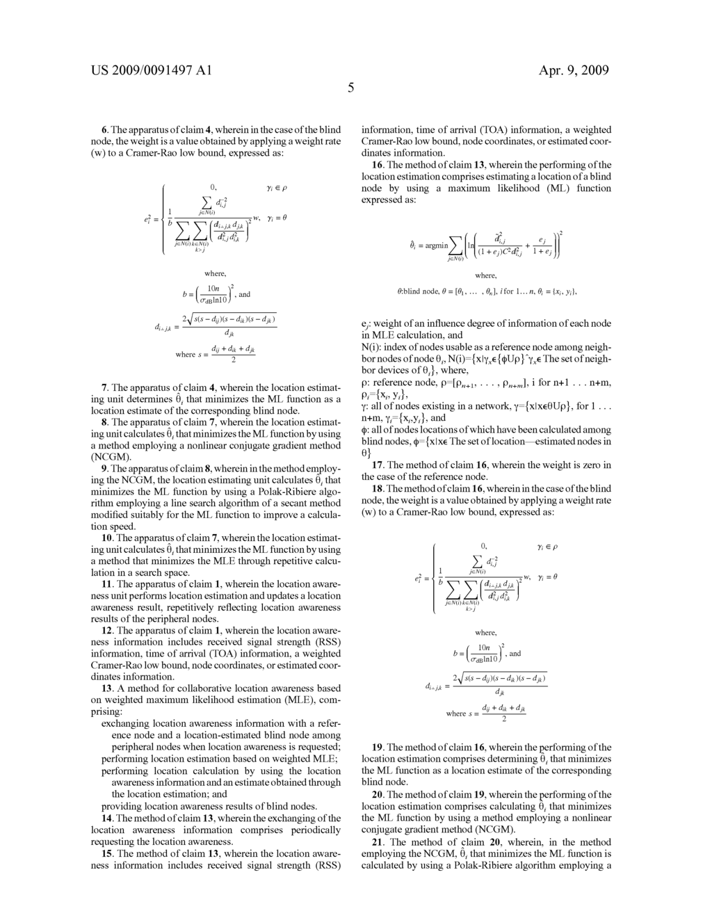 Apparatus and Method For Collaborative Location Awareness Based on Weighted Maximum Likelihood Estimation - diagram, schematic, and image 08