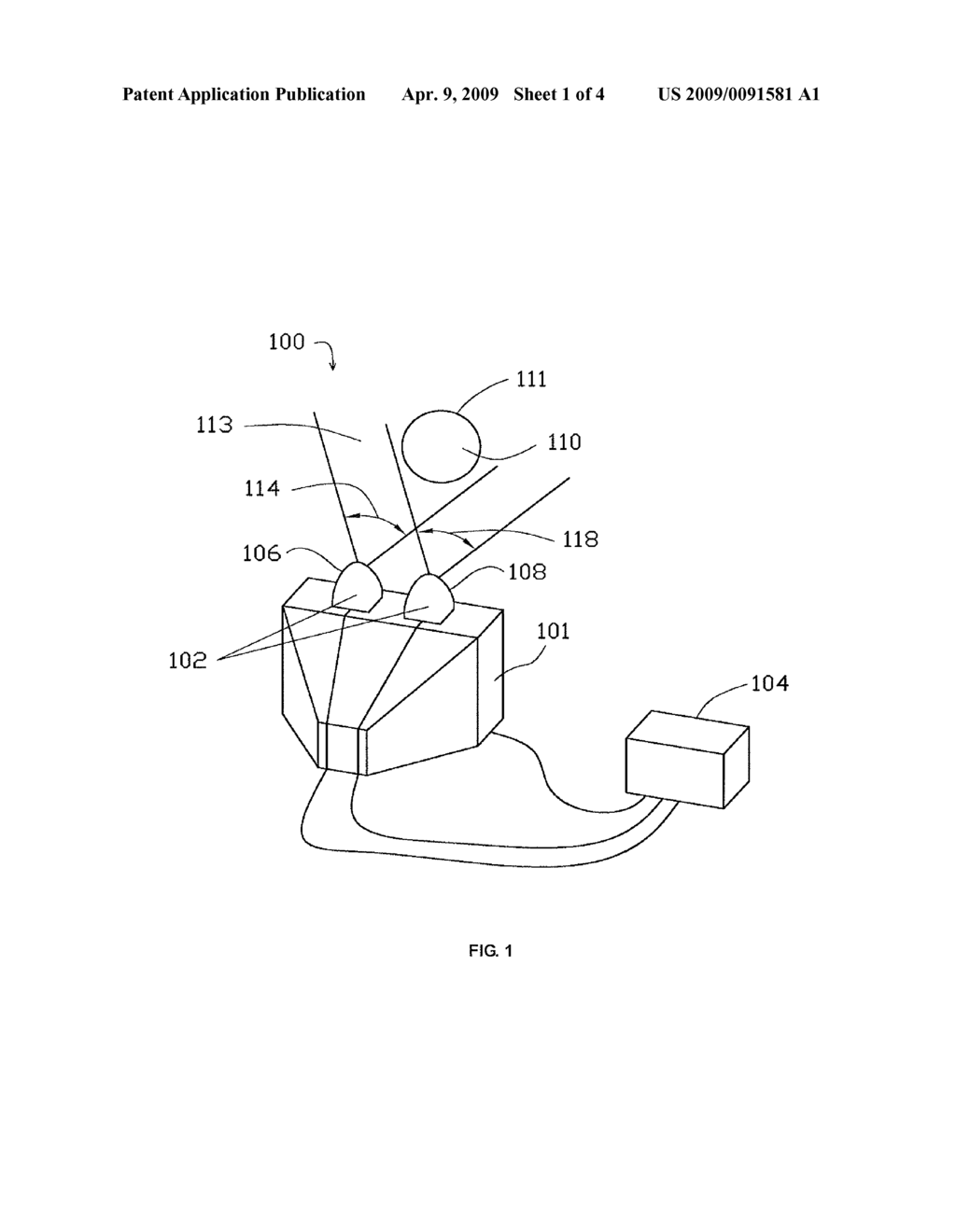 Combined Object Capturing System and Display Device and Associated Method - diagram, schematic, and image 02