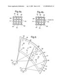 METHOD AND DEVICE FOR USE IN CALIBRATION OF A PROJECTOR IMAGE DISPLAY TOWARDS A DISPLAY SCREEN, AND A DISPLAY SCREEN FOR SUCH USE diagram and image