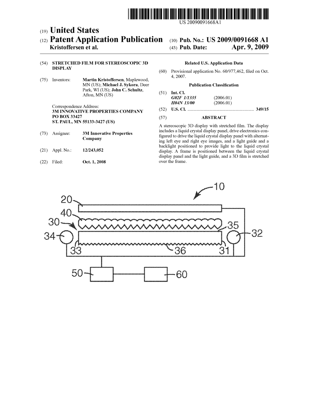 STRETCHED FILM FOR STEREOSCOPIC 3D DISPLAY - diagram, schematic, and image 01