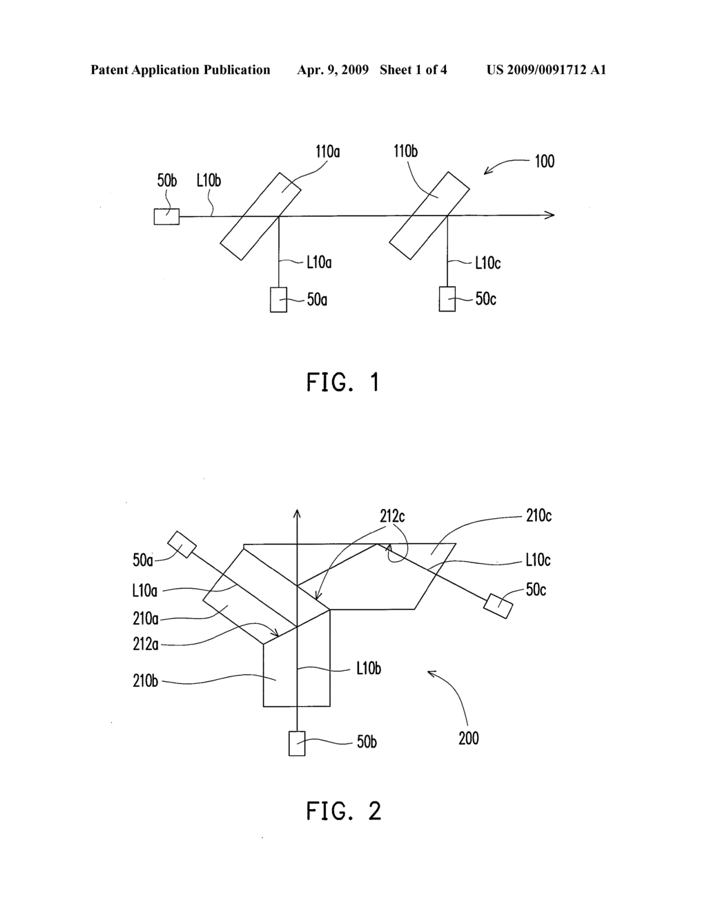 PROJECTION APPARATUS, LIGHT SOURCE MODULE AND BEAM COMBINER - diagram, schematic, and image 02