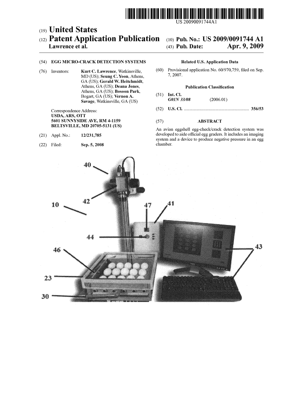 Egg micro-crack detection systems - diagram, schematic, and image 01