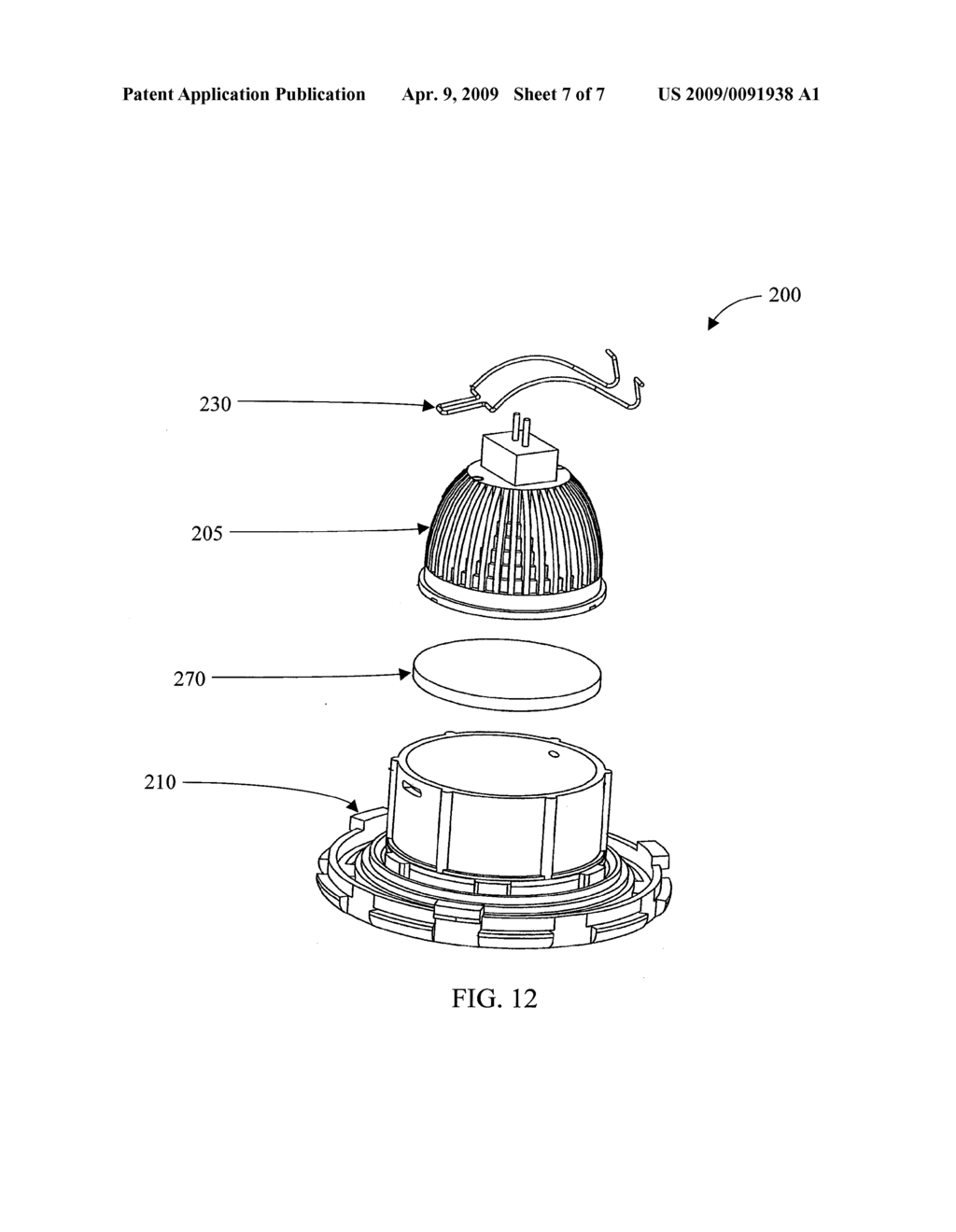 LAMP AND METHOD FOR SUPPORTING A LIGHT SOURCE - diagram, schematic, and image 08