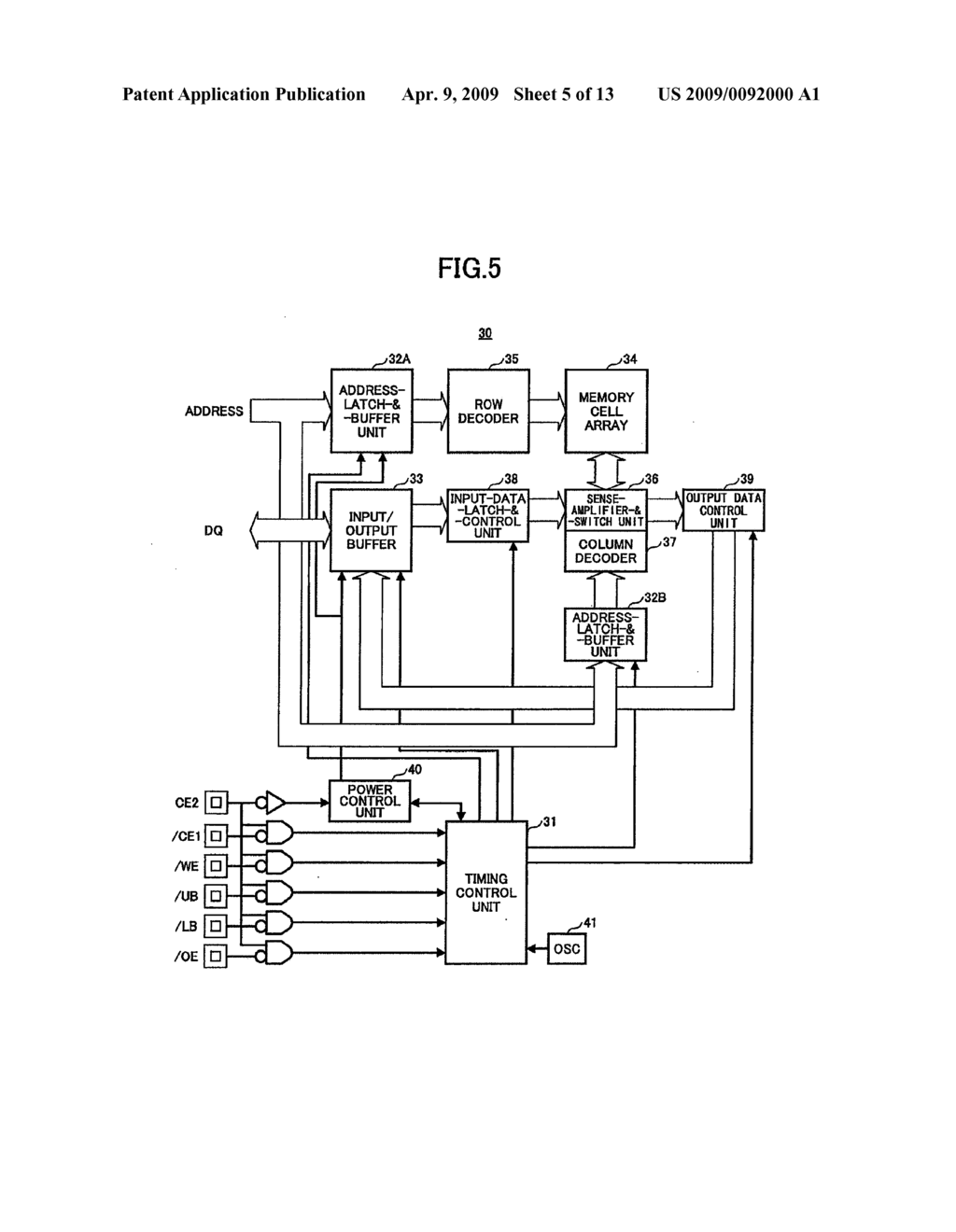 SEMICONDUCTOR MEMORY DEVICE WITH REDUCED CURRENT CONSUMPTION - diagram, schematic, and image 06