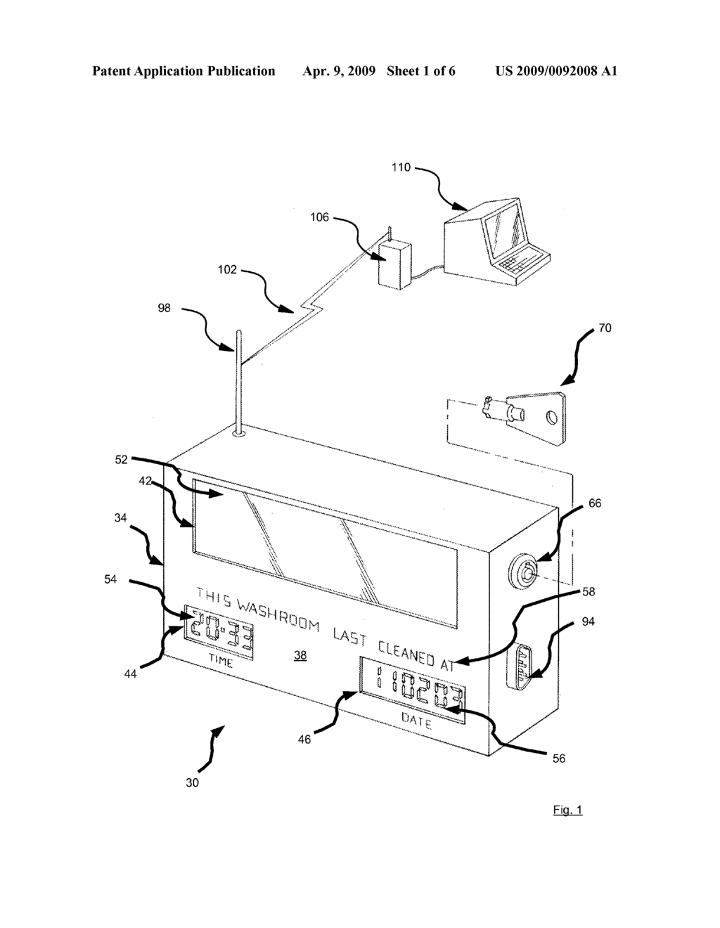 APPARATUS FOR DIARIZING JANITORIAL SERVICE - diagram, schematic, and image 02