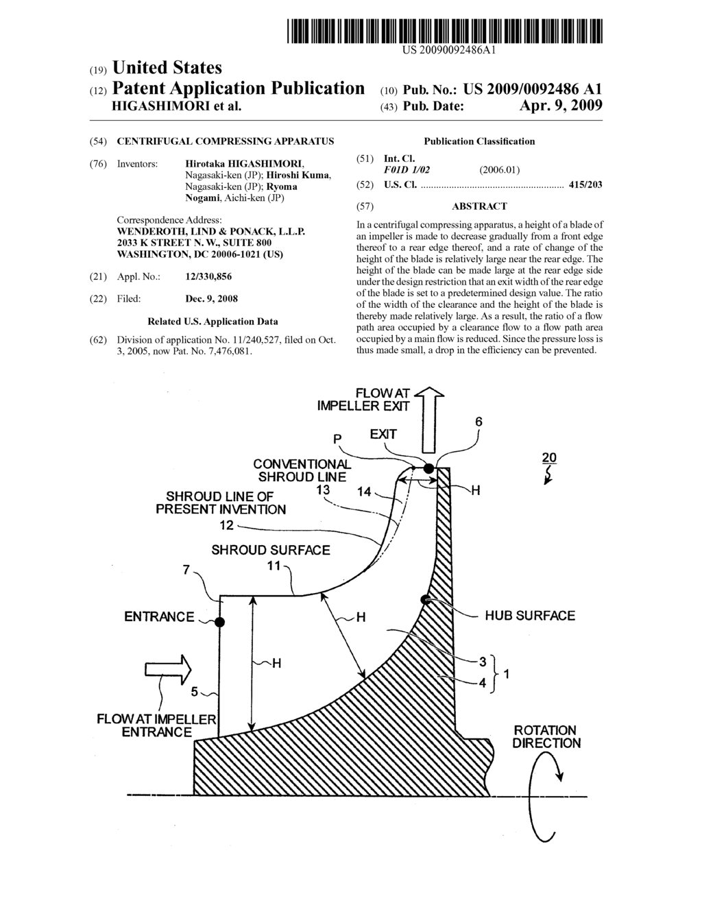 CENTRIFUGAL COMPRESSING APPARATUS - diagram, schematic, and image 01