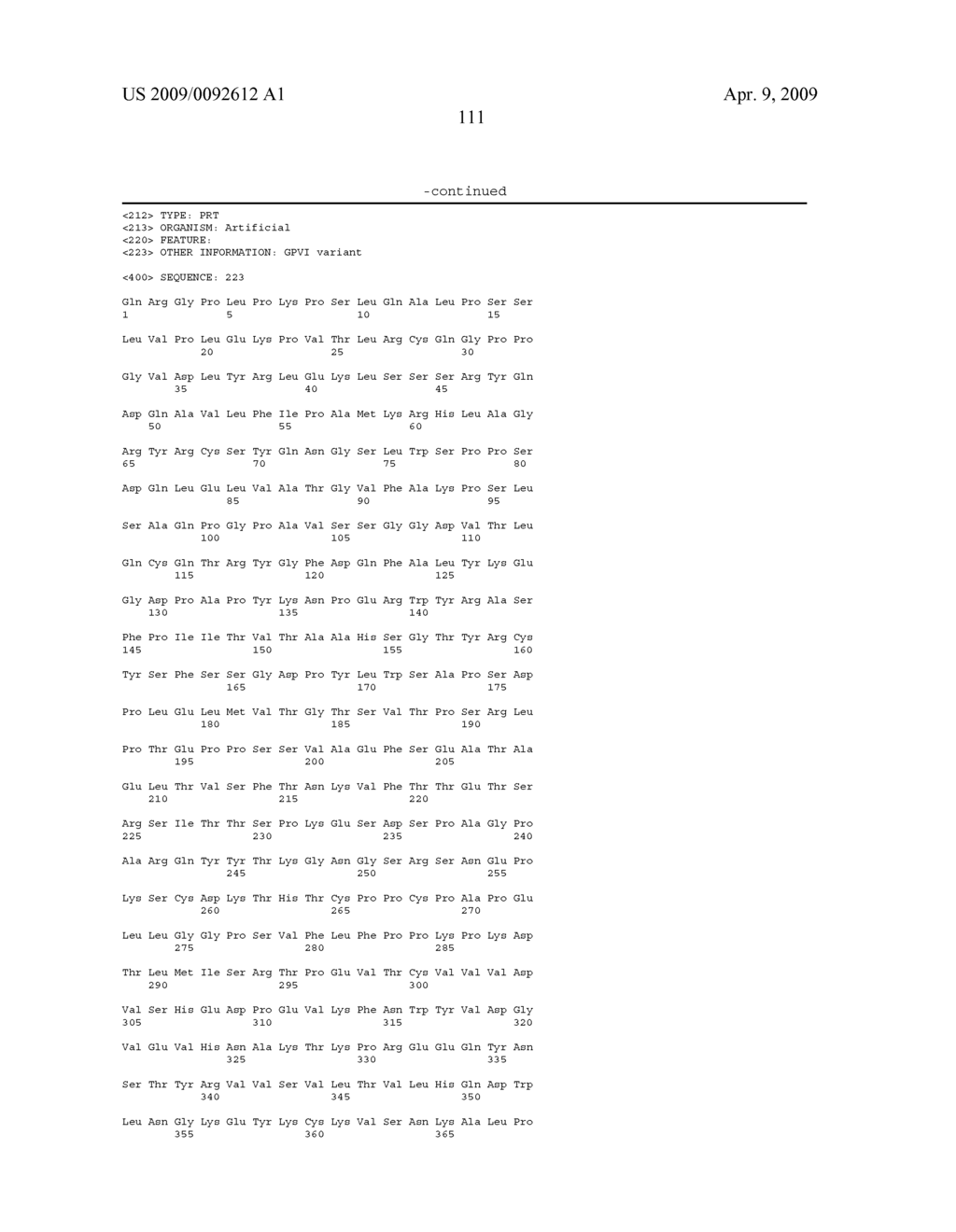 ANTI-PLATELET MEMBRANE GLYCOPROTEIN VI MONOCLONAL ANTIBODY - diagram, schematic, and image 159