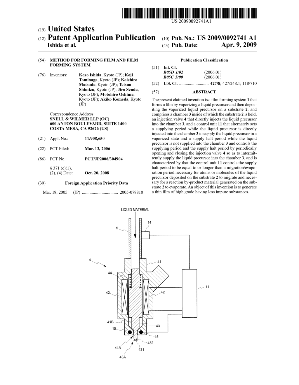 METHOD FOR FORMING FILM AND FILM FORMING SYSTEM - diagram, schematic, and image 01