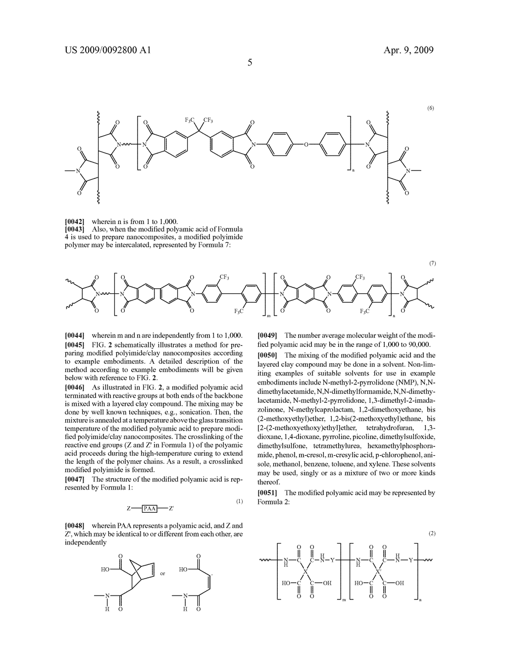 COMPOSITION FOR PREPARING MODIFIED POLYIMIDE/CLAY NANOCOMPOSITES AND PREPARATION METHOD OF MODIFIED POLYMIDE/CLAY NANOCOMPOSITES USING THE SAME - diagram, schematic, and image 08