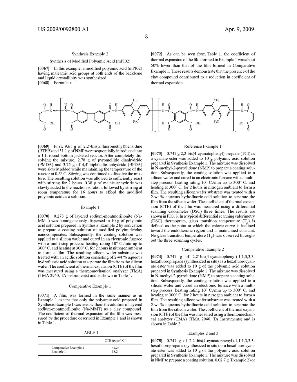 COMPOSITION FOR PREPARING MODIFIED POLYIMIDE/CLAY NANOCOMPOSITES AND PREPARATION METHOD OF MODIFIED POLYMIDE/CLAY NANOCOMPOSITES USING THE SAME - diagram, schematic, and image 11