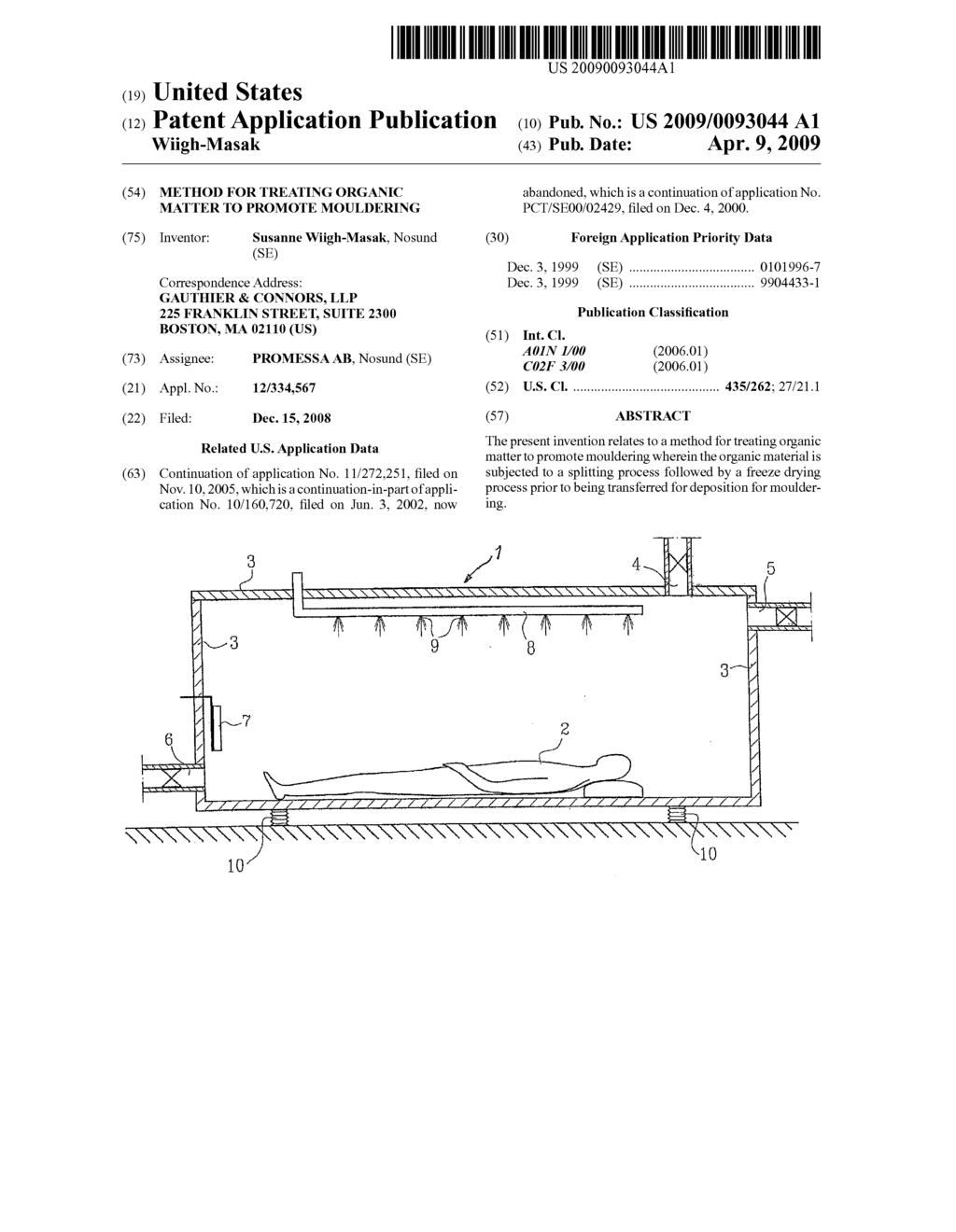 METHOD FOR TREATING ORGANIC MATTER TO PROMOTE MOULDERING - diagram, schematic, and image 01