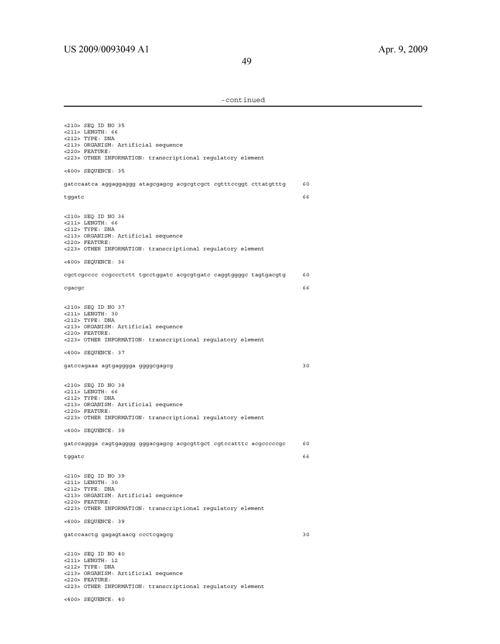 Methods of Identifying Synthetic Transcriptional and Translational Regulatory Elements, and Compositions Related to Same - diagram, schematic, and image 55