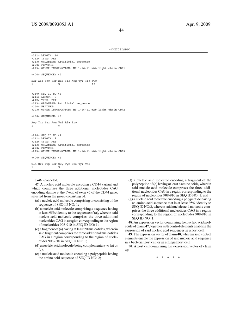 CD44 polypeptides, polynucleotides encoding same, antibodies directed thereagainst and method of using same for diagnosing and treating inflammatory diseases - diagram, schematic, and image 75