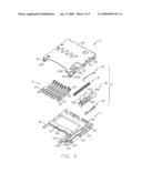 Electrical card connector with a supporting patch on the contact diagram and image