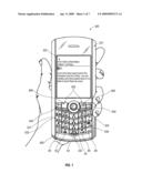 DIFFERENTIATING A PORTION OF A TEXT MESSAGE SHOWN IN A LISTING ON A HANDHELD COMMUNICATION DEVICE USING AN ICON diagram and image