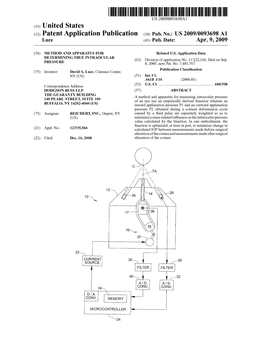 Method And Apparatus For Determining True Intraocular Pressure - diagram, schematic, and image 01