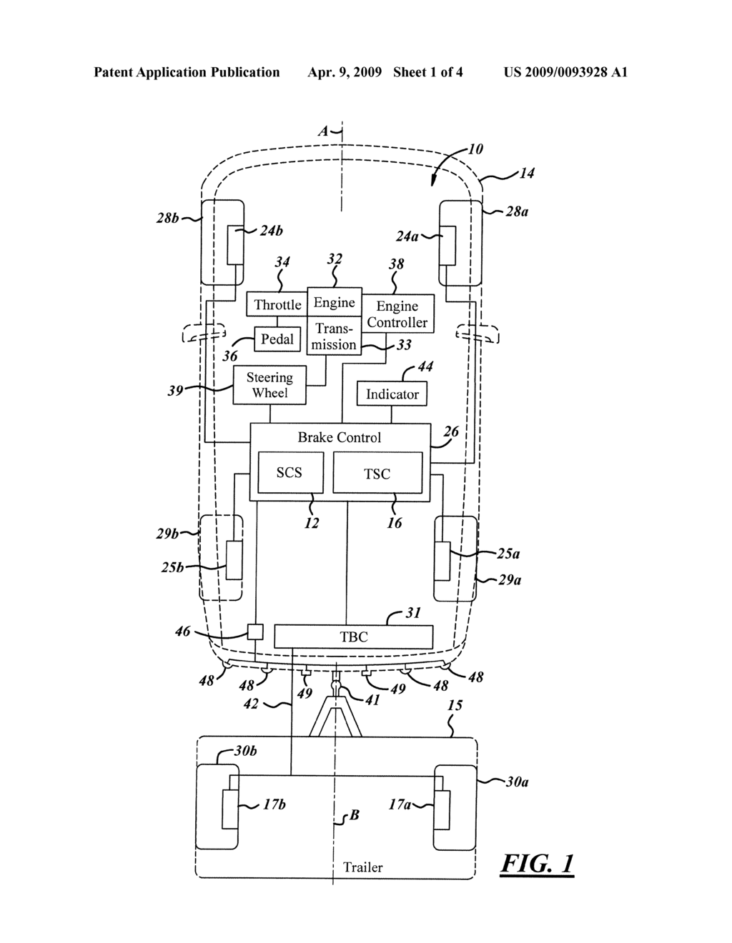 Trailer Oscillation Detection and Compensation Method For A Vehicle And Trailer Combination - diagram, schematic, and image 02