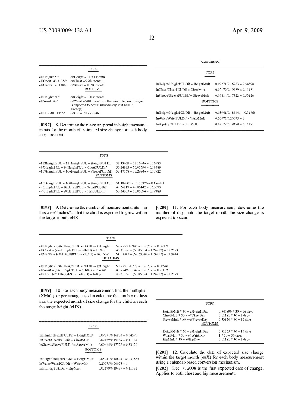 SYSTEM AND METHOD FOR CALCULATING, TRACKING, AND PROJECTING CHILDREN'S CLOTHING SIZES OVER TIME - diagram, schematic, and image 20