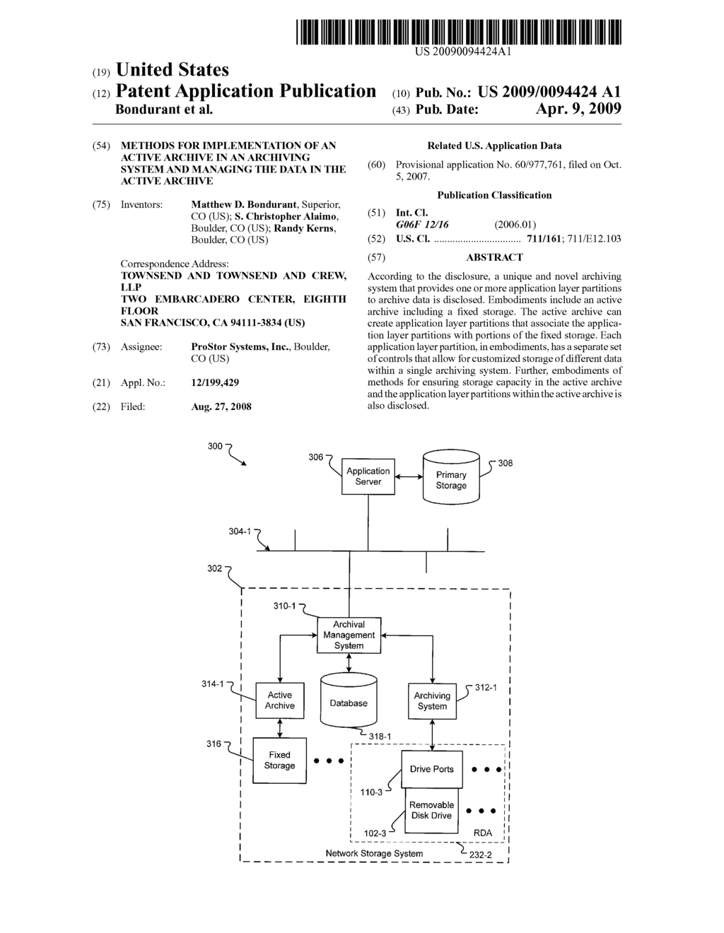 METHODS FOR IMPLEMENTATION OF AN ACTIVE ARCHIVE IN AN ARCHIVING SYSTEM AND MANAGING THE DATA IN THE ACTIVE ARCHIVE - diagram, schematic, and image 01