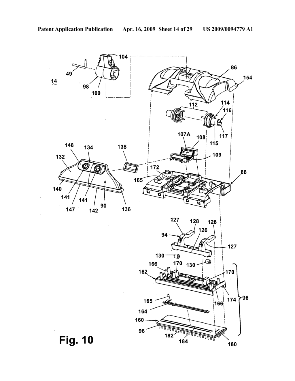 BARE FLOOR CLEANER WITH AGITATOR LIFT - diagram, schematic, and image 15