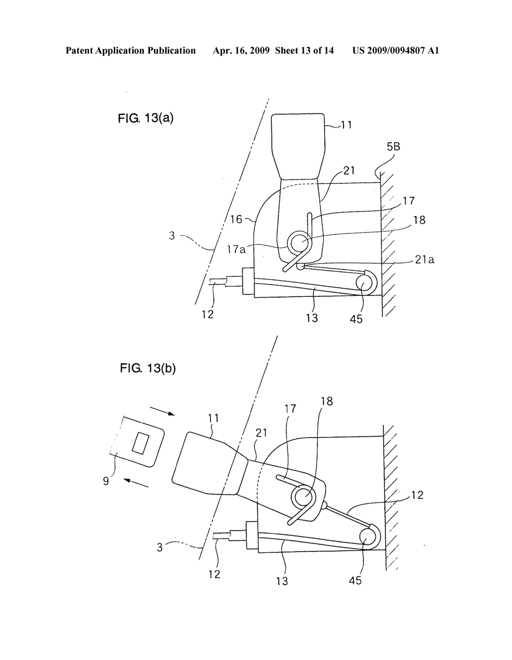 Seatbelt buckle apparatus - diagram, schematic, and image 14