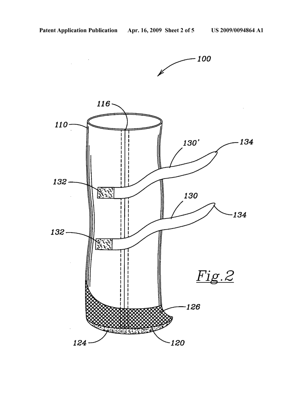 Animal limb protective boot - diagram, schematic, and image 03