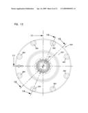 Air cleaner arrangments with end support for cartridge; components; and, methods diagram and image