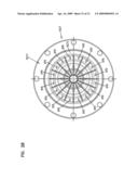 Air cleaner arrangments with end support for cartridge; components; and, methods diagram and image